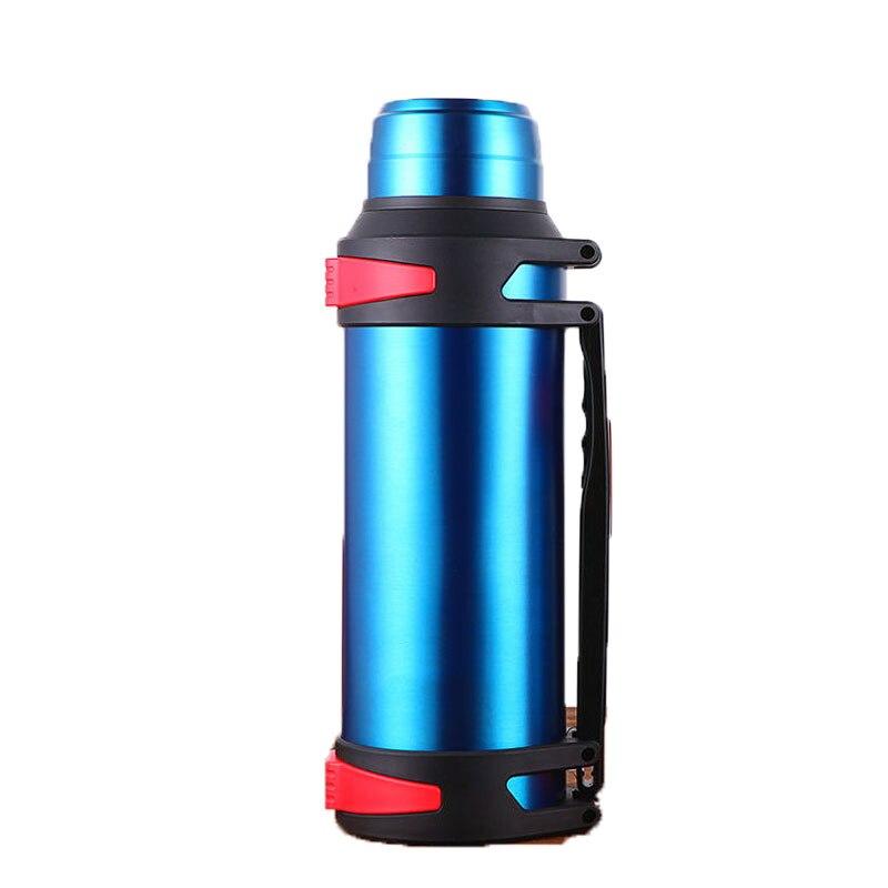 Bottiglia termica grande da 1200-3000 ml Boccette per vuoto in acciaio inossidabile Tazza termica per acqua isolata con cinturino Insalata per 48 ore