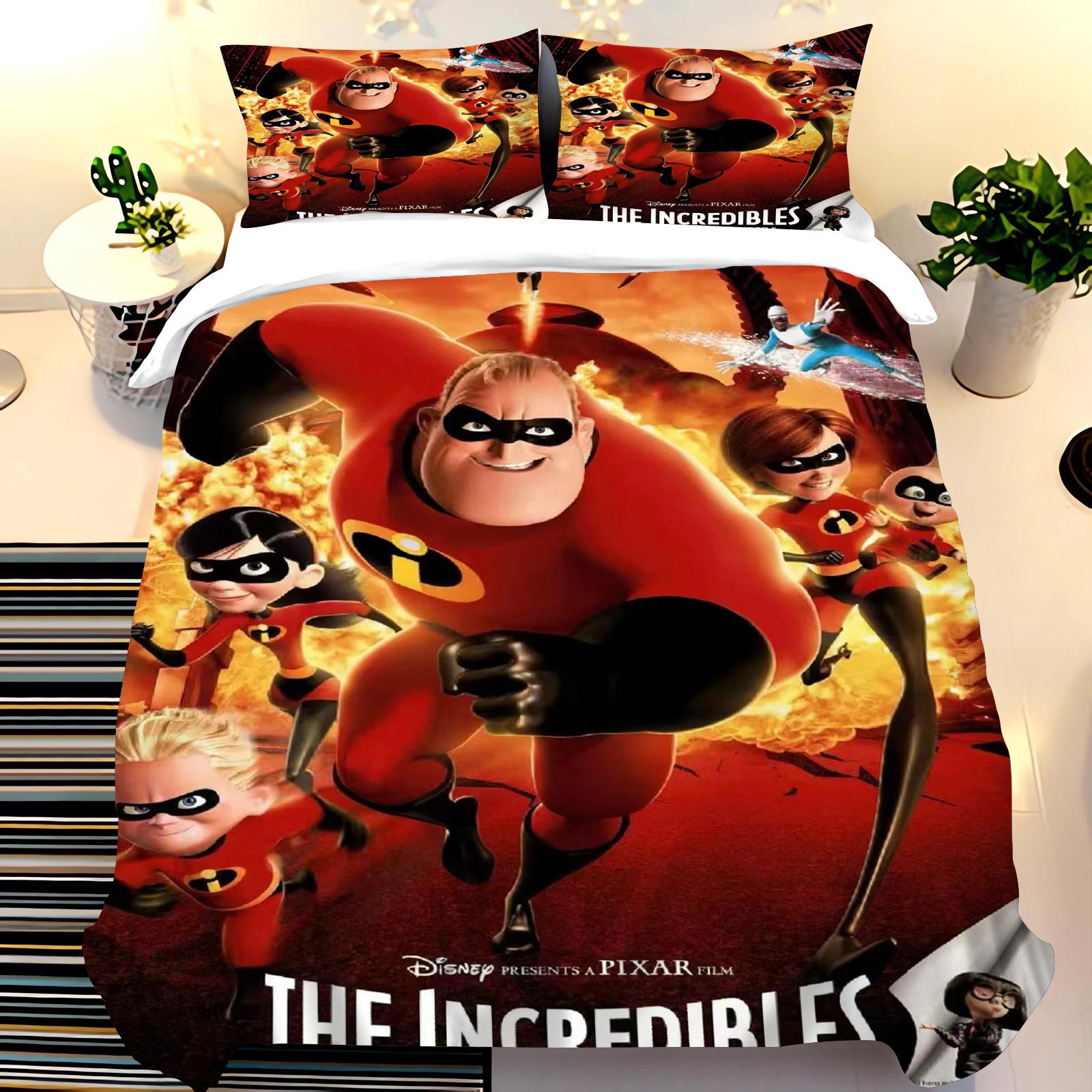 

Cartoon Duvet Cover The Incredib Pillowcase Bedding Set Adult Boy Girl Bedroom Decoration Children Gift Single Double Large Size EU Single(135*200cm)3pcs