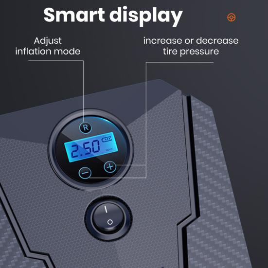 Car Tire Inflator Digital/Pointer Tire Pressure Gauge LED Light Portable Universal Auto Bicycle Motorcycle Tire Pump Electric Air Compressor