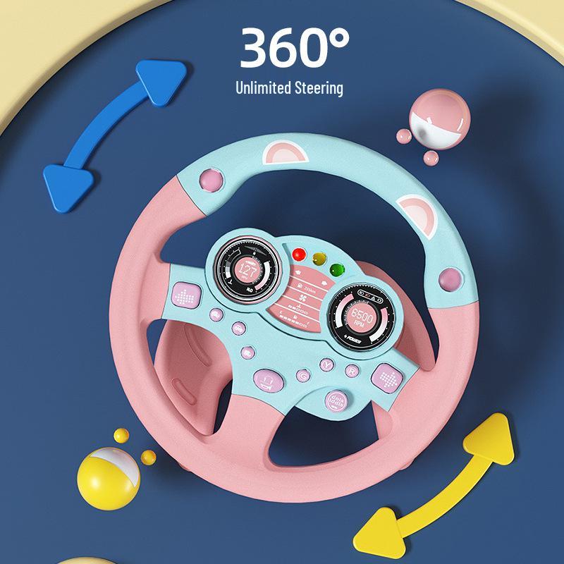 Children's Steering Wheel Toy - Simulated Driving Experience & Educational Fun