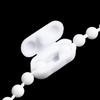 With Connectors Plastic White Curtain Bead Rope Chain Pull Cord Blind Beaded Chain Blind Chain