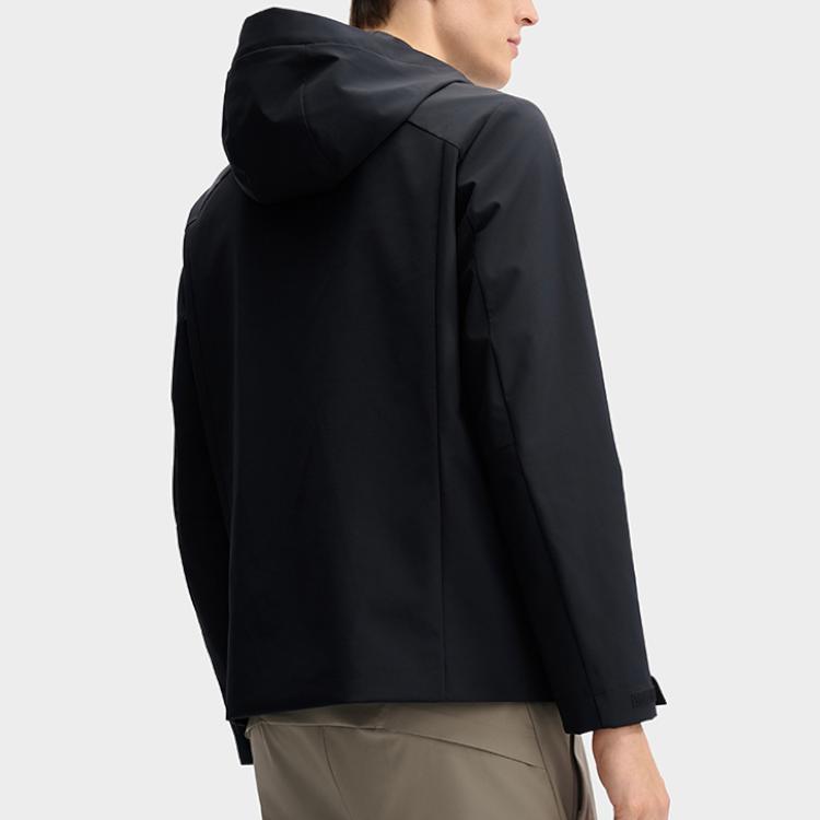 FILA Simple Versatile Woven Hooded Jacket Men Jackets Black F11M513704FBK
