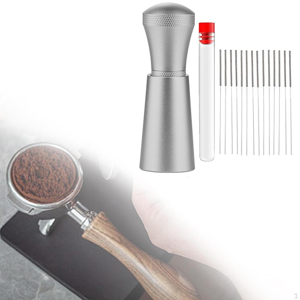 Coffee Stirrer Espresso Tool,with Holder,Professional,Aluminum Alloy,Pin Type Distributor,Hand