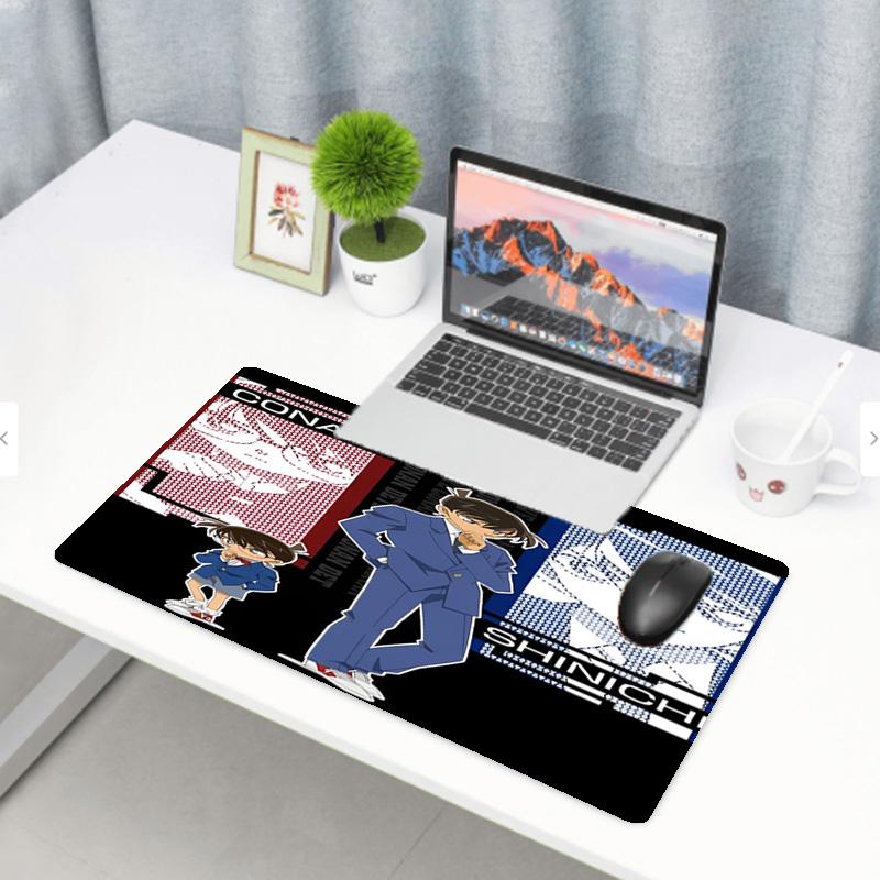Detective Conan Print Mouse Pad, Anti‑Slip Desktop keyboard Mat, for PC Laptop Gaming Working Daily Use, Cool Festival Surprise Gift