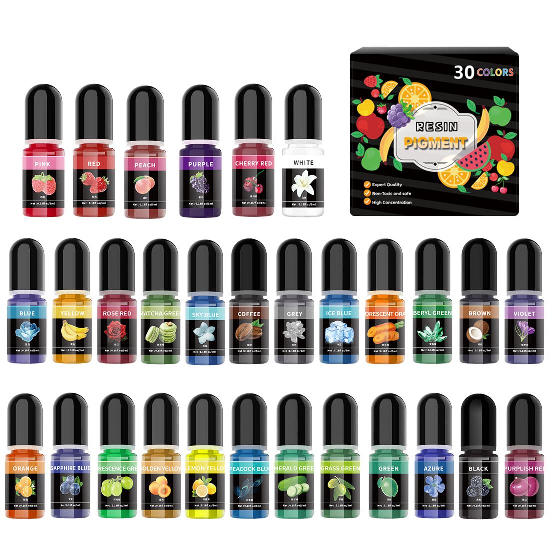 

Epoxy Resin Pigment Kit Liquid Colorant Dye DIY UV Epoxy Resin Mold Jewelry Making Supplies Art Ink Handmade Crafts Pigment Sets