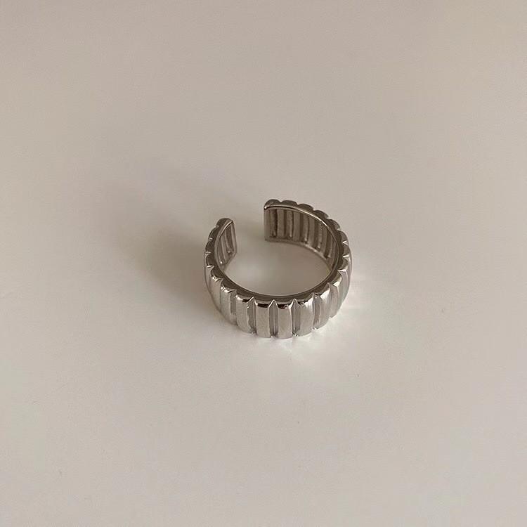 Korean Fashionable Style Gold Plated Twisted Open Ring With Adjustable Fit Women For