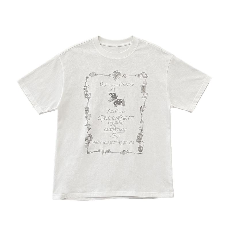 GREEN BELT Loose Fit Animal Print T-Shirt M