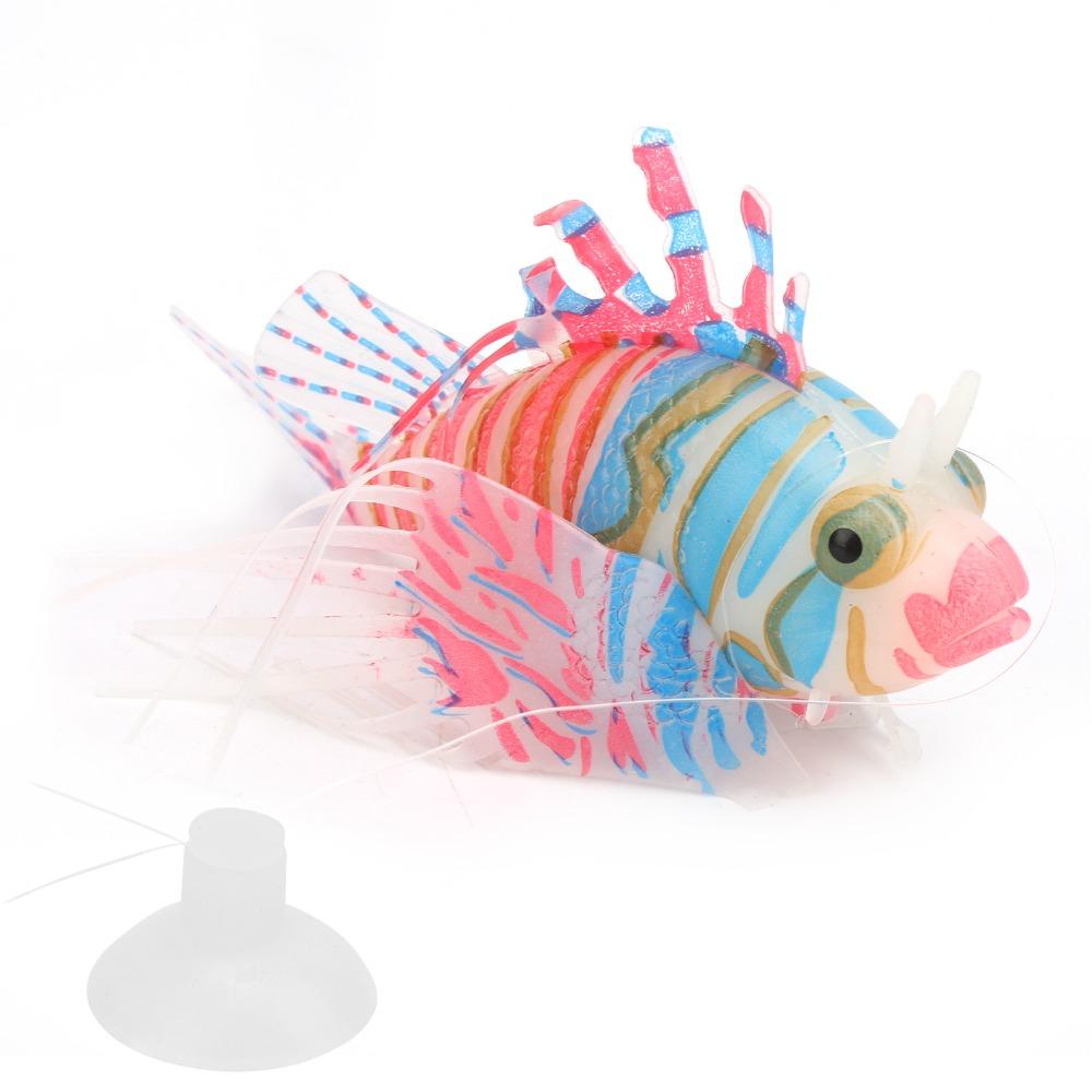 Suction Cup Artificial Glowing Fish Colorful Lifelike Texture Floating Fish Ornament Fluorescent Luminous