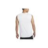 Nike Męski top bez rękawów z logo w jednolitym kolorze Biały DX0992-100