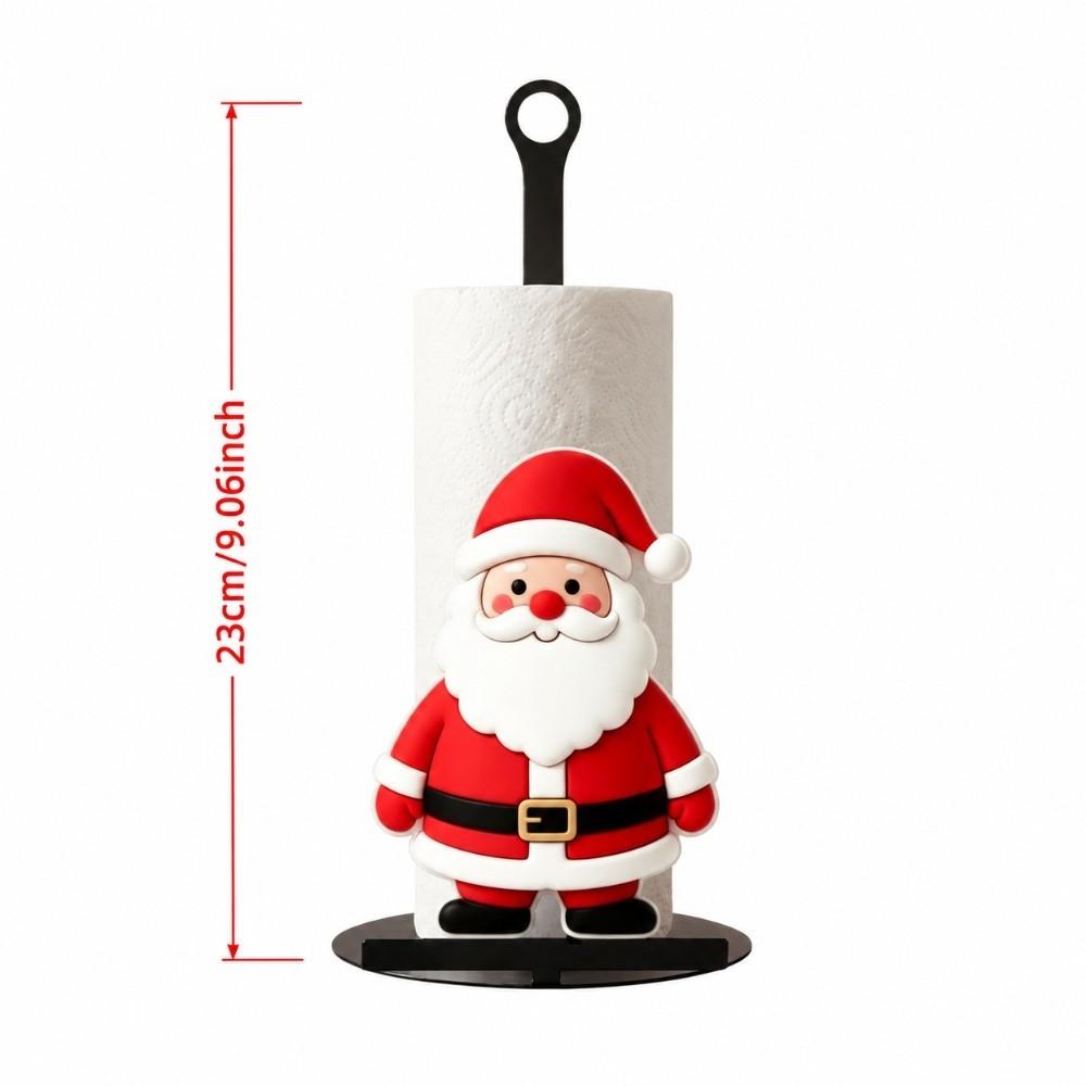 Cartoon Elk Santa Claus Paper Towel Holder For Kitchen Bathroom Dining Room