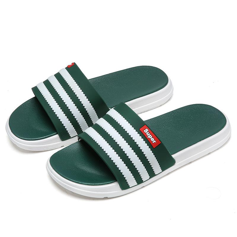Slippers men wear outdoor one-word slippers in summer non-slip and wear-resistant simple personalized sandals
