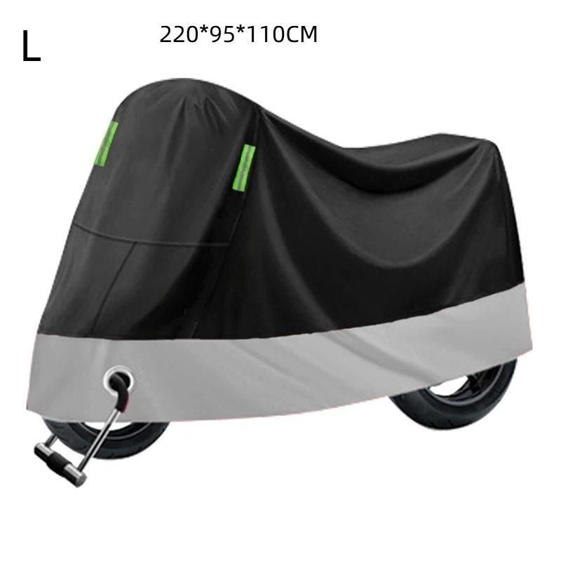 

3 Layers Motorcycle Cover Dust Uv Outdoor Protection Motor Cover Motorbike Cover All Season Universa Waterproof Motorcycle Cover L срібний