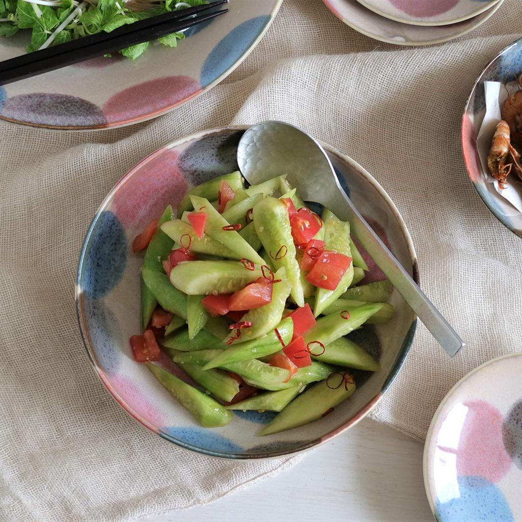 Awasaka Pink Dotted Pink Dotted Pasta Bowl [item]