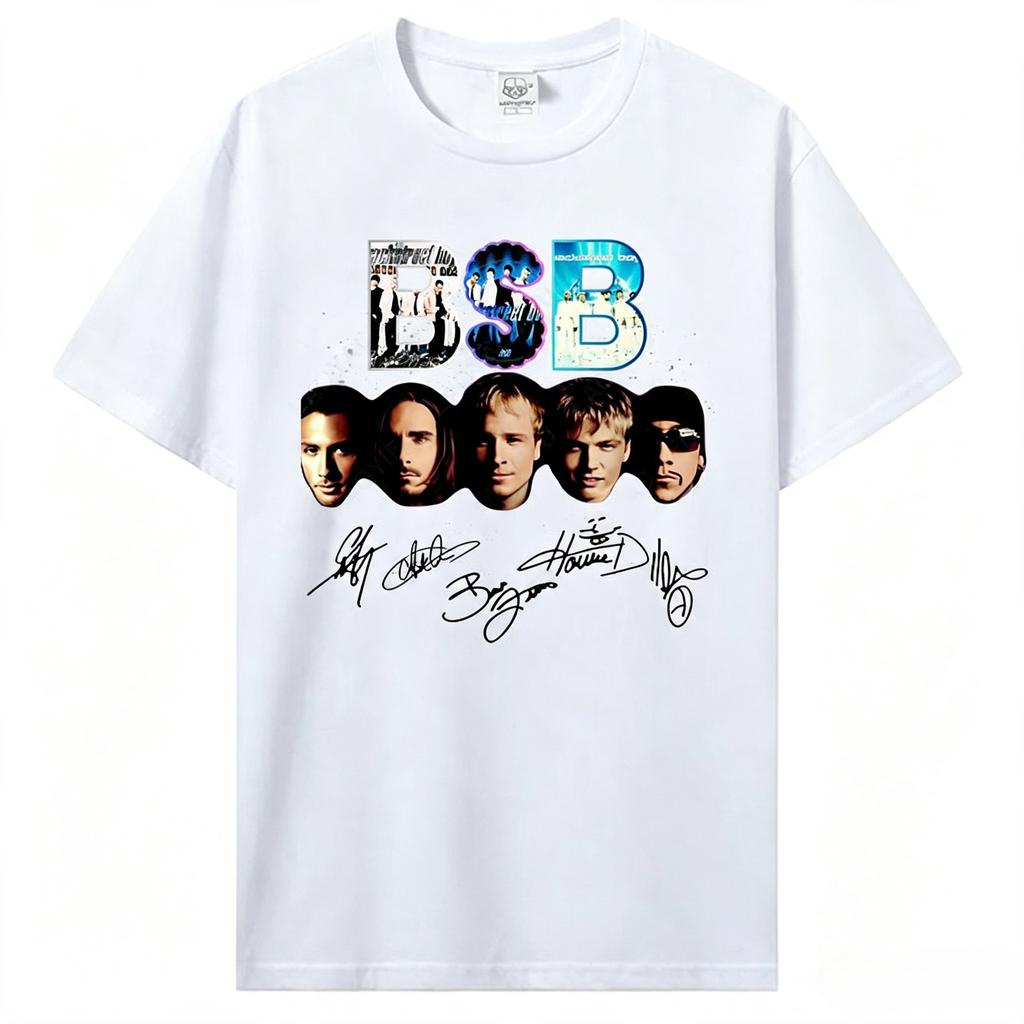 Backstreet Boys Millennium Tour Music Vintage T-shirt Men's and Women's Hipster Popular Tops Summer Fashion Streetwear Tees Gift