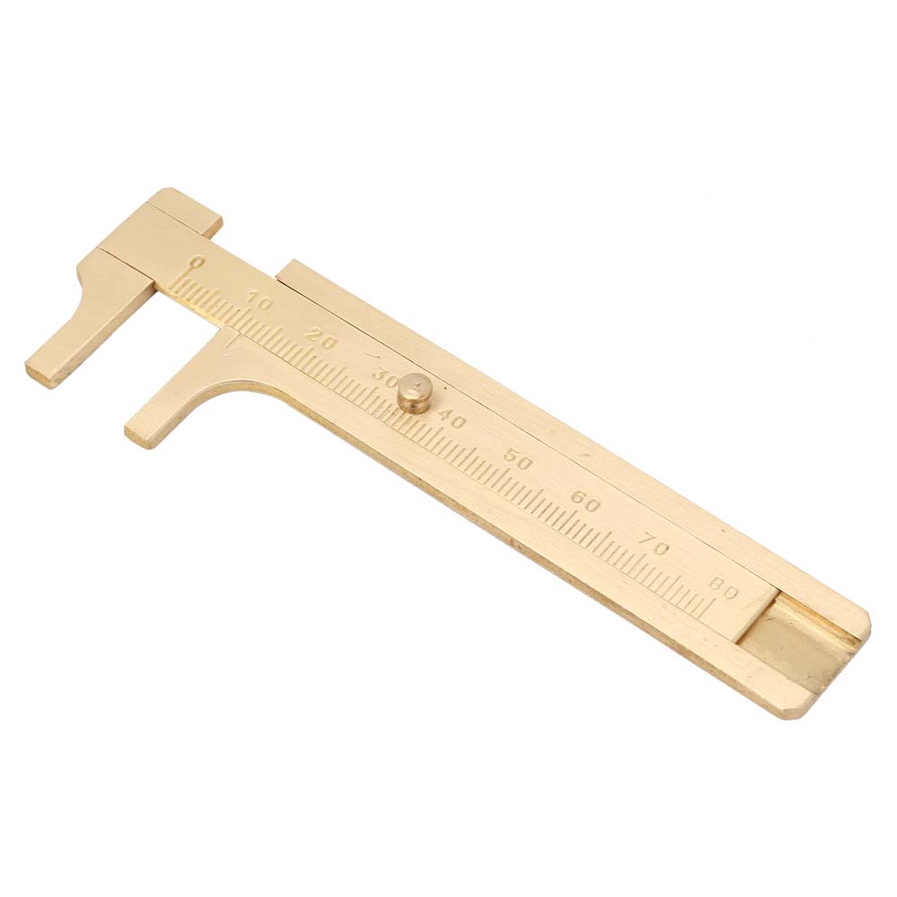 Measuring Tool Portable  Solid Copper Vernier Caliper 0 80mm Caliper Ruler for Archaeology