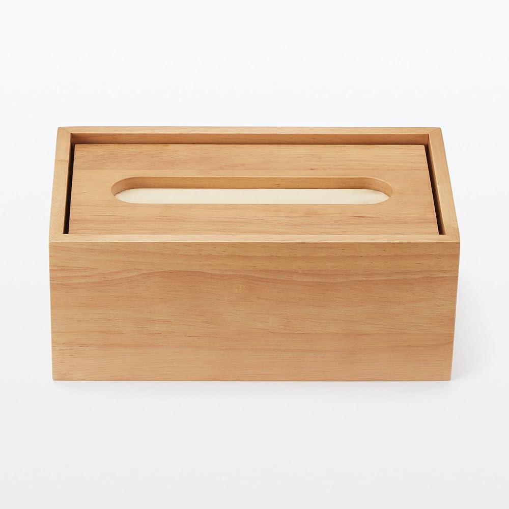 MUJI Wooden Tissue Box, Inner Dimensions: Width 205 x Depth 11 x Height 85cm, for Soft Pack