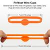 Drink Marker Wine Glass Silicone Strip Tag Marker Reusable Beverage Mark Wine Glass Mark Glass Silicone Strip Marker