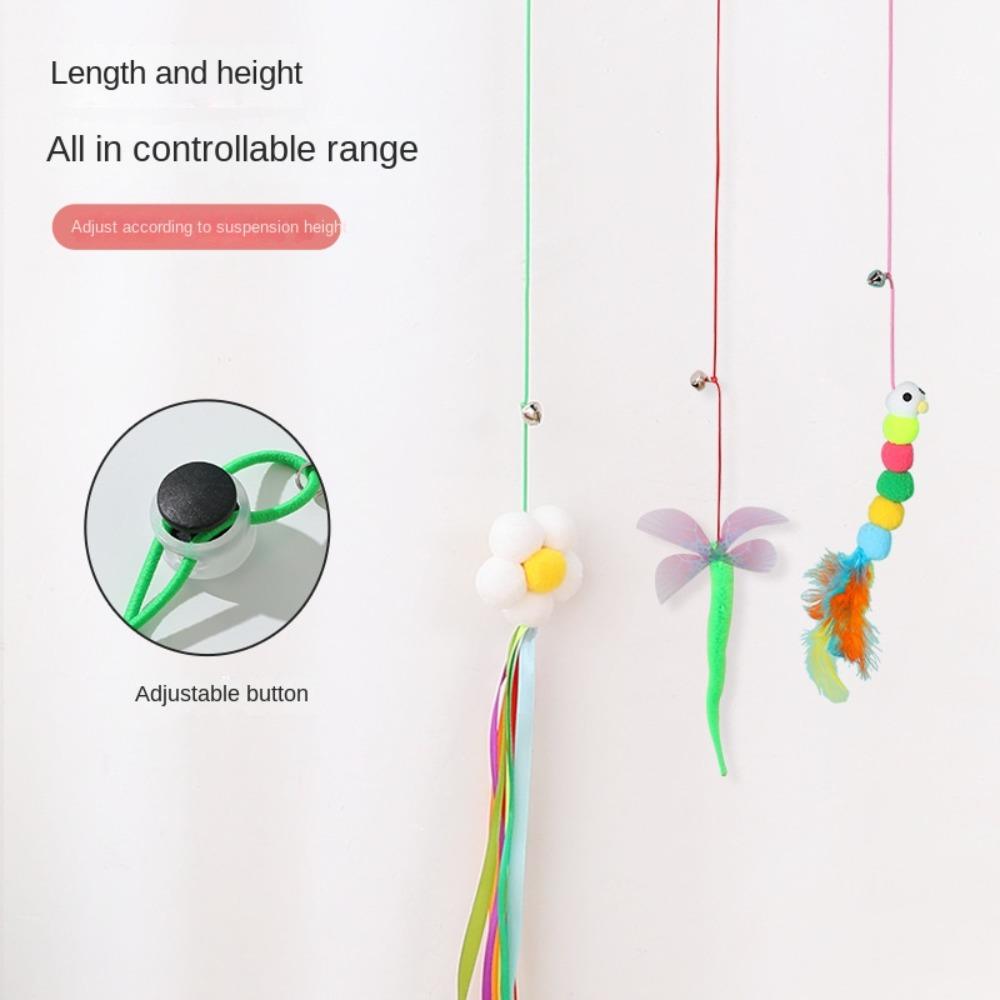 Self -hi Hanging Cat Toy Funny Stick Kitten Hanging Swing Fashion Pet Play  Cat