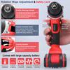 Household 3in1 Multifuctional Electric Drill Handheld Lithium Screwdriver 21V   Drill Brushed Motor 2 Speeds Control Stepless Speed Regulation Ro