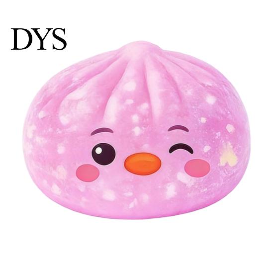 Sensory Stress Ball Cartoon Dumpling Squeeze Toy with Glitter, Relief Dough Soft Fidget Toy, Simulated Steamed Bun Slow Rising