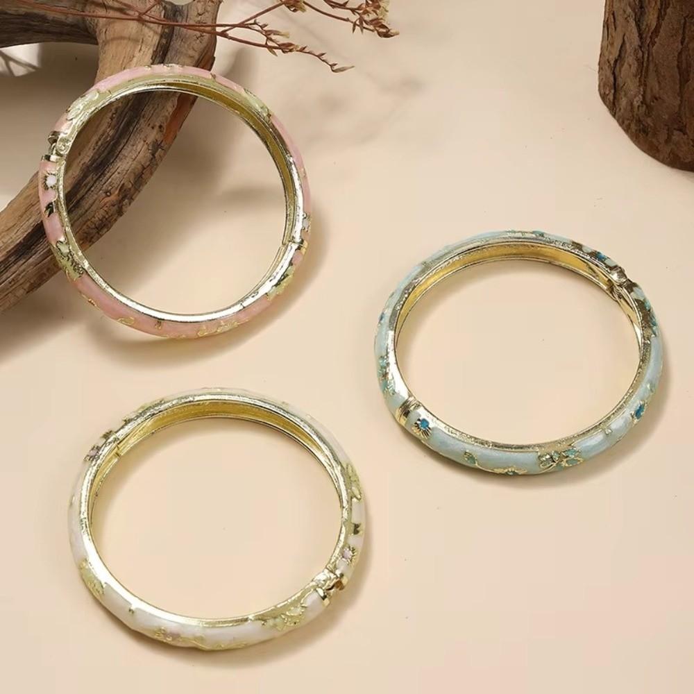 Small Flower Enamel Cloisonne Bracelet Vintage Design Ethnic Bracelet Women Gifts
