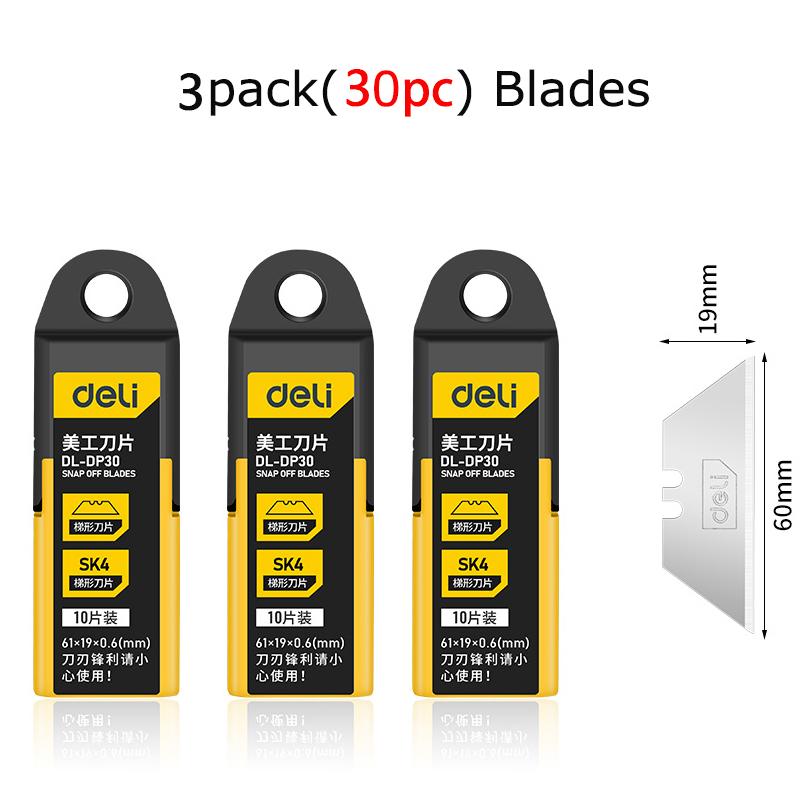 Deli Heavy-duty Stable Retractable Art Utility Knife Zinc Alloy Cutter Professionnel Wallpaper Wrap Faca Art Supplies Stationery