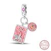 copper Star Shape Moon Sun Couple Magic Wheel of Fortune Justice Tarot Cards Pendants Compatible With Bracelets Do It Yourself Birthday Jewellery