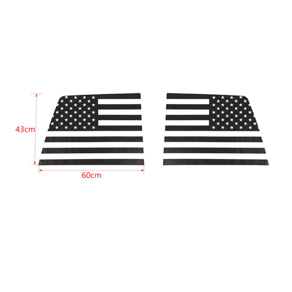 Car Rear Window Stickers Trim for Dodge RAM 2009-2025 Rear Windshield Decoration Frame USA Flag PVC Auto Exterior Accessories