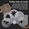 Yousheng Conjunto de 16 Peças de Moldes para Arte de Café Latte com Cabo Antiderrapante Espessado Modelo de Arte de Latte para Cappuccino Chocolate Quente Decoração de Bolo Fácil de Limpar Barista