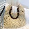 Large-capacity Woven Bag Summer Seaside Vacation Sweet Commuting Single-shoulder Tote Bag
