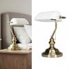 Retro Glass Lampshade Table lamps With Metal Base Reading Light Office Study Desk Lamp For Study Bedroom Enduring P9YB
