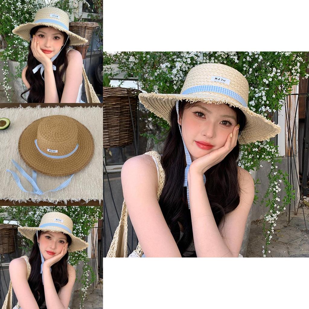 Summer Stylish Wide Brim Straw Hat For Women With Sweet Cute Design Ideal For Beach
