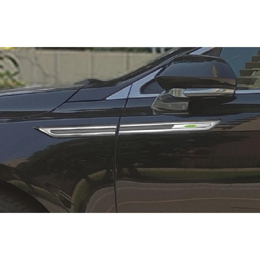For Lincoln MKC 2015-2019 Chrome Steel Side Air Wing Vent Side Fender Cover Trim