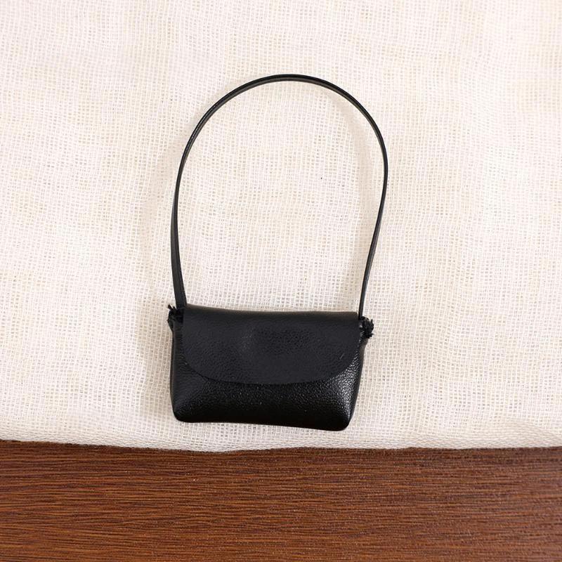 1Pcs Dollhouse Decoration Pretend Play Toy 15-17Cm Doll Handbag Lady Leather Bag Pu Leather Purse Accessories