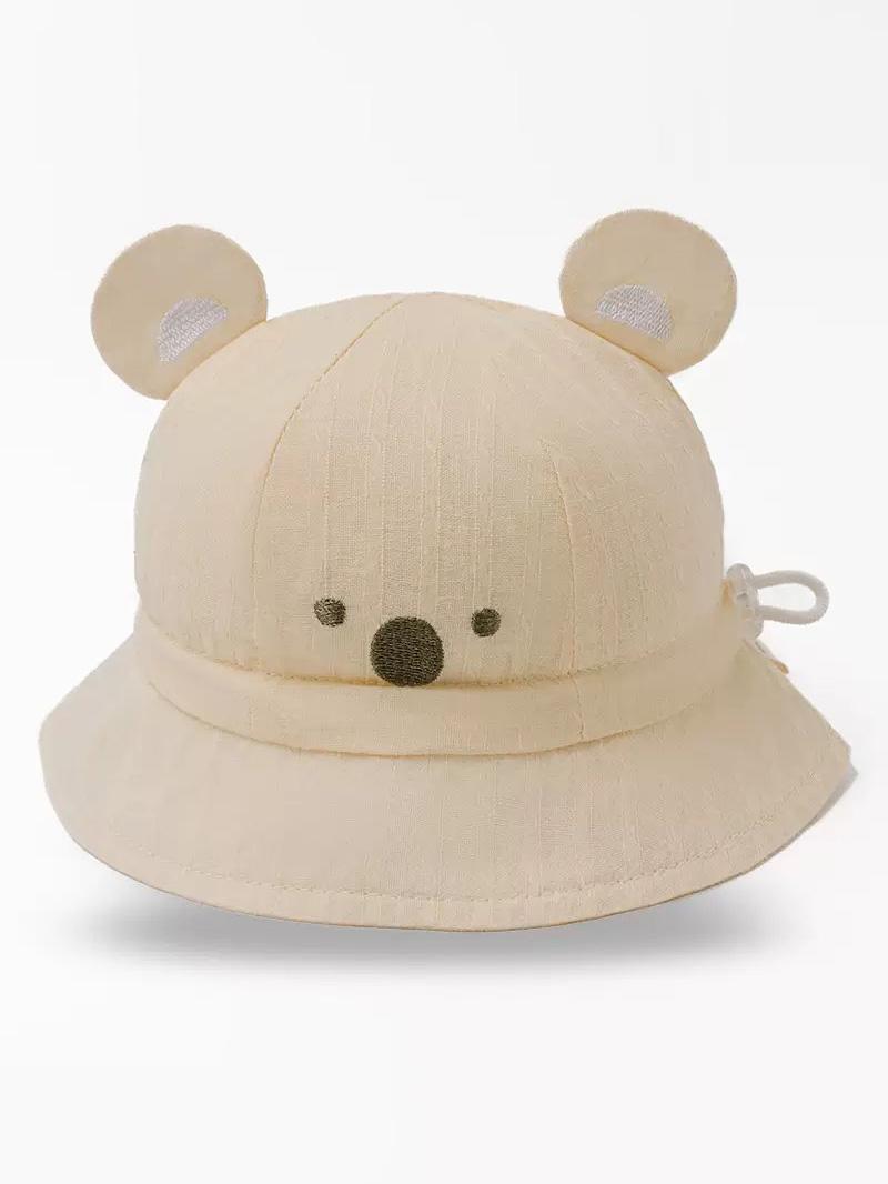 

Baby hats, sun hats for newborns and young babies, adjustable sun protection fisherman hats for autumn and winter One Size бежевий