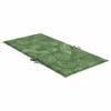 Low back Bench Cushions 6 pcs Leaf Pattern Fabric