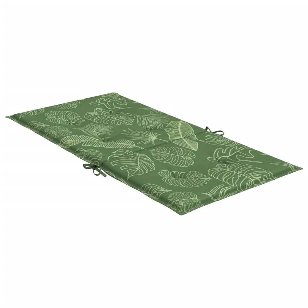 Low back Bench Cushions 6 pcs Leaf Pattern Fabric