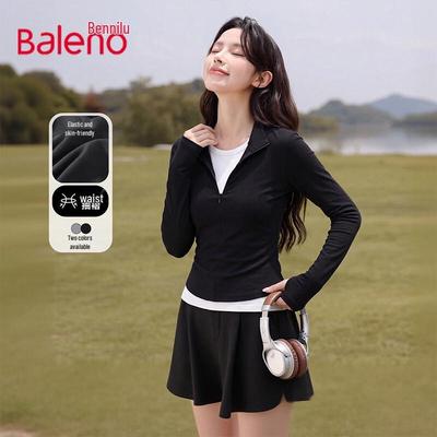 Baleno Women's Colorblock Faux Two-Piece Half-Zip Long-Sleeve T-Shirt