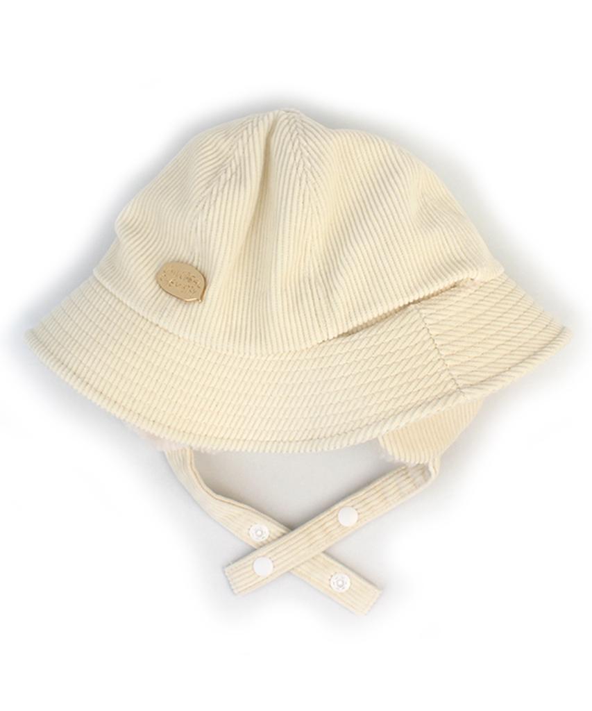Yunibeosyeolkemiseuteuli Corduroy Ivory Earflap Bucket Hat