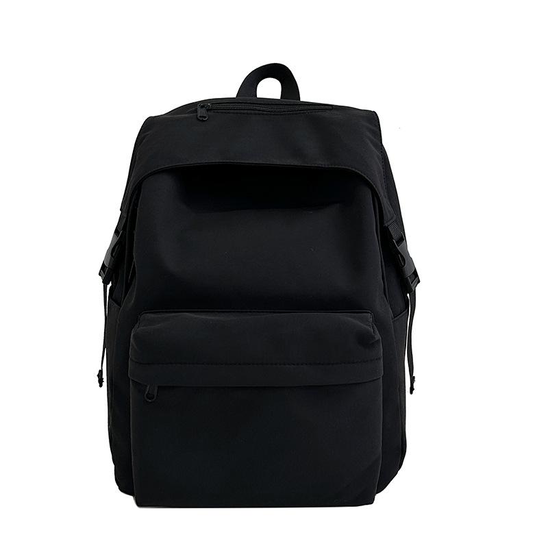 Schoolbag Japanese solid color versatile nylon backpack schoolbag female Korean version high school lightweight backpack college students ins 