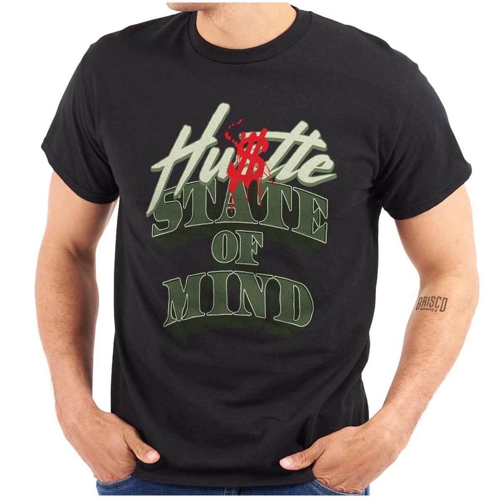 Urban Streetwear Money Hustle State of Mind Womens or Mens Crewneck T Shirt Tee