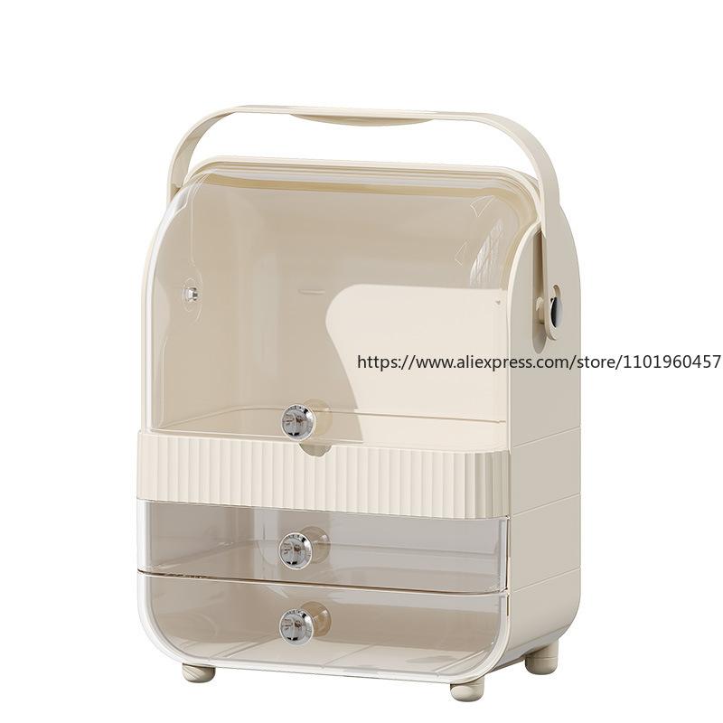 High-Grade Acrylic Cosmetic Storage Box Dustproof Desktop Organizer Rack for Vanity Skincare Makeup