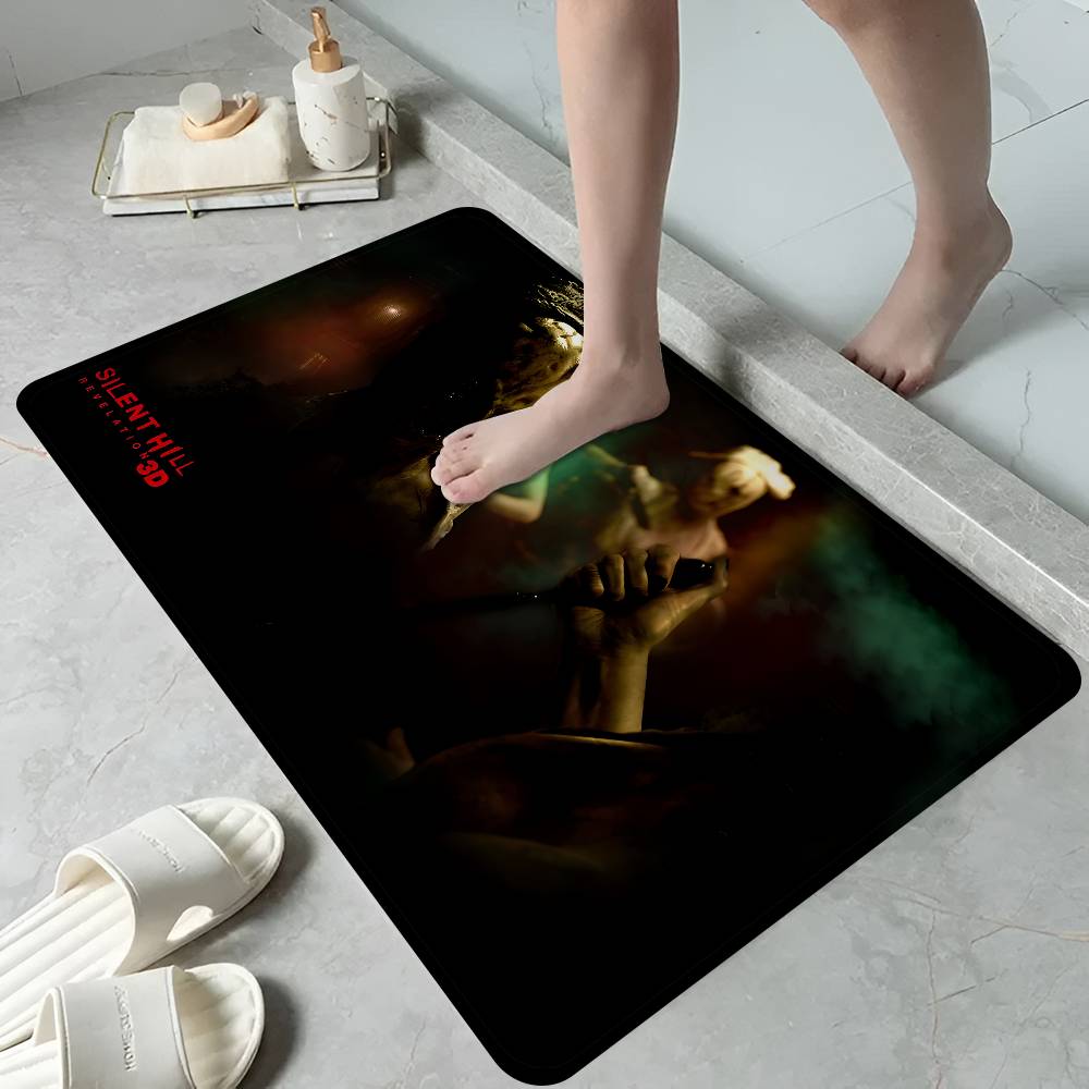 Classic S-Silent H-Hill Game Floor Mat Rectangle Anti-slip Home Soft Badmat Front Door Indoor Outdoor Mat Welcome Doormat