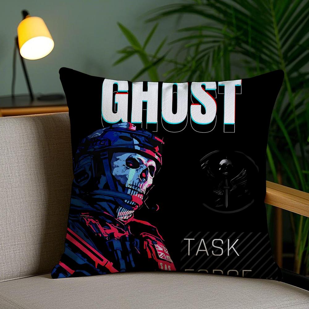 Classic Game C-Call Of D-Duty Cushion Cover Soft Short Plush Double-Sided Printing Home Decor Machine Washable Pillow Case Gift