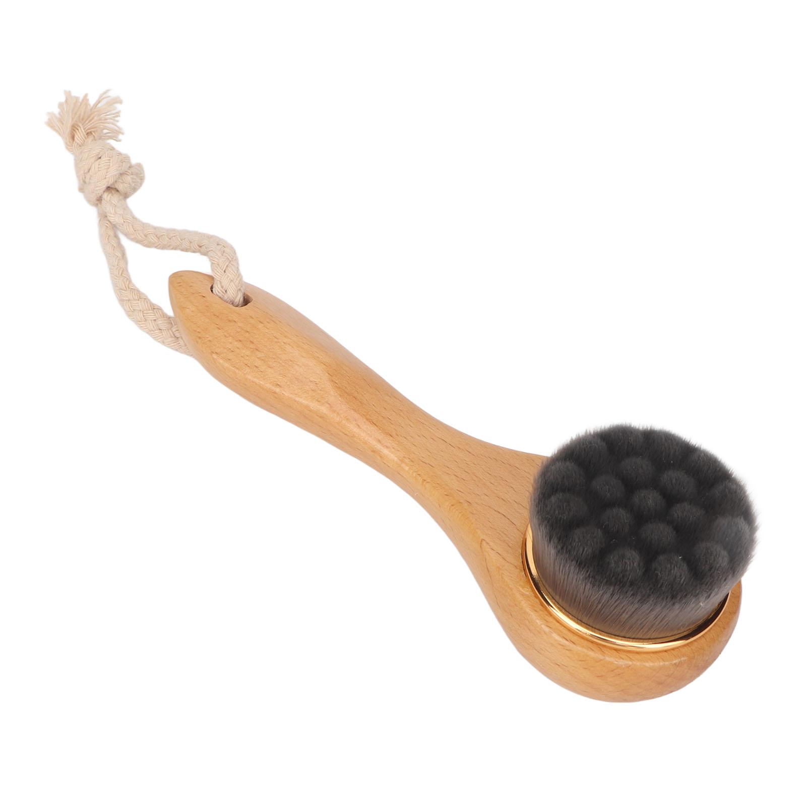 

Manual Facial Cleansing Brush Men Women Beech Handle Soft Fiber Hair Deep Pore Cleaning Skin Scrubber