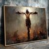 Jesus On The Cross Poster Prints For Living Room Religious Canvas Painting Christian Poster Passion of Christ Art Home Decor