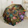 Butterfly Dreams In Lilacs Automatic Umbrella Sturdy 8-Rib Shaft Sturdy Construction All-Season Use Stylish Accessory Stylish Gift for Women