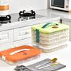 Dumplings Storage Box Multi Layer Stackable Food Storage Container with Lid and Handle Time Recoder Cookie Carrier