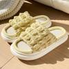 Linen slippers women's four seasons spring and autumn indoor household cotton and linen thick bottom home non-slip slippers