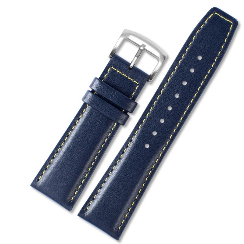 Echtes Leder+ Silikonkautschuk Uhrenarmband für Citizen Blue Angel AT8020 Sky Eagle JY8078 8035 Armband 22mm 23mm Schwarz